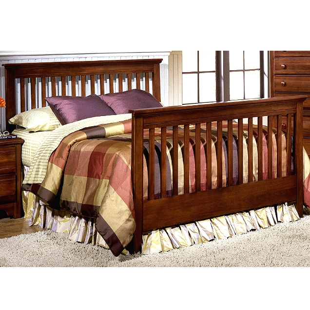Craftsman Mission Shaker Cherry Queen, Cherry Wood Headboard And Footboard Queen