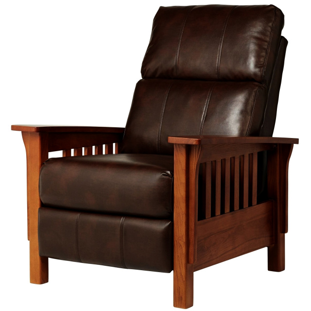 Mission Leather Morris Recliner Chair, Mission Leather Recliner